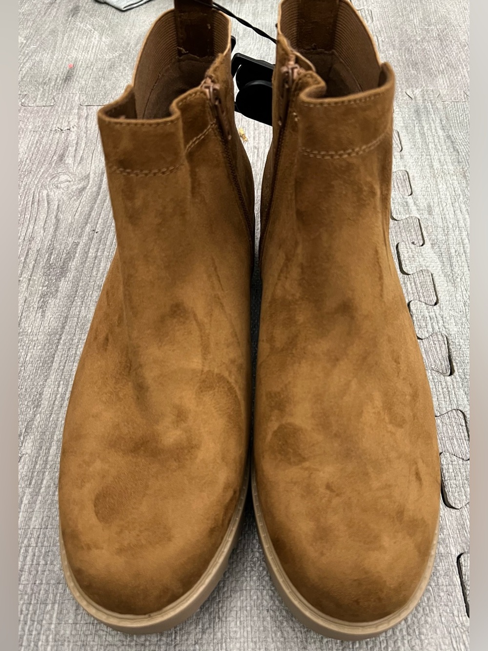Mountain Sole Women’s Brown Ankle Bootie Zip Comfort Round Toe 12W MS9981W